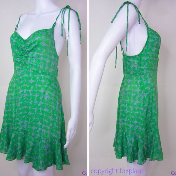 NEW Intimately Free People Caught Up Printed Slip Dress, Green, L - Picture 3 of 15